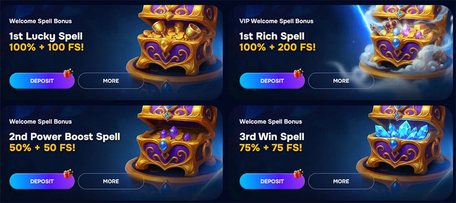 Free spins bonus at Wizardo casino. 