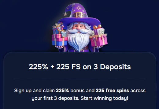 Welcome casino Wizardo bonus. 