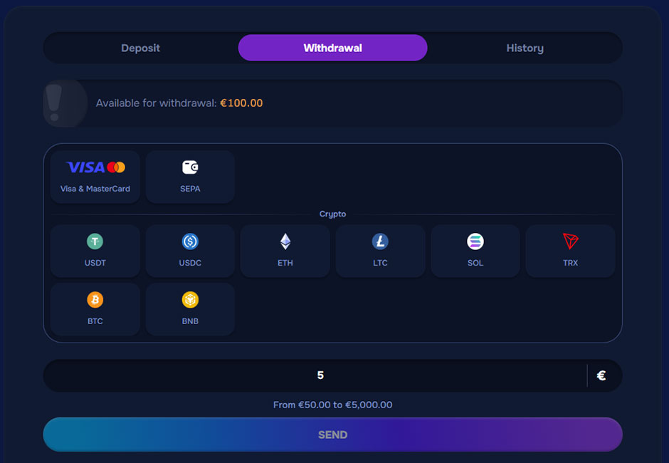Withdraw money. 
